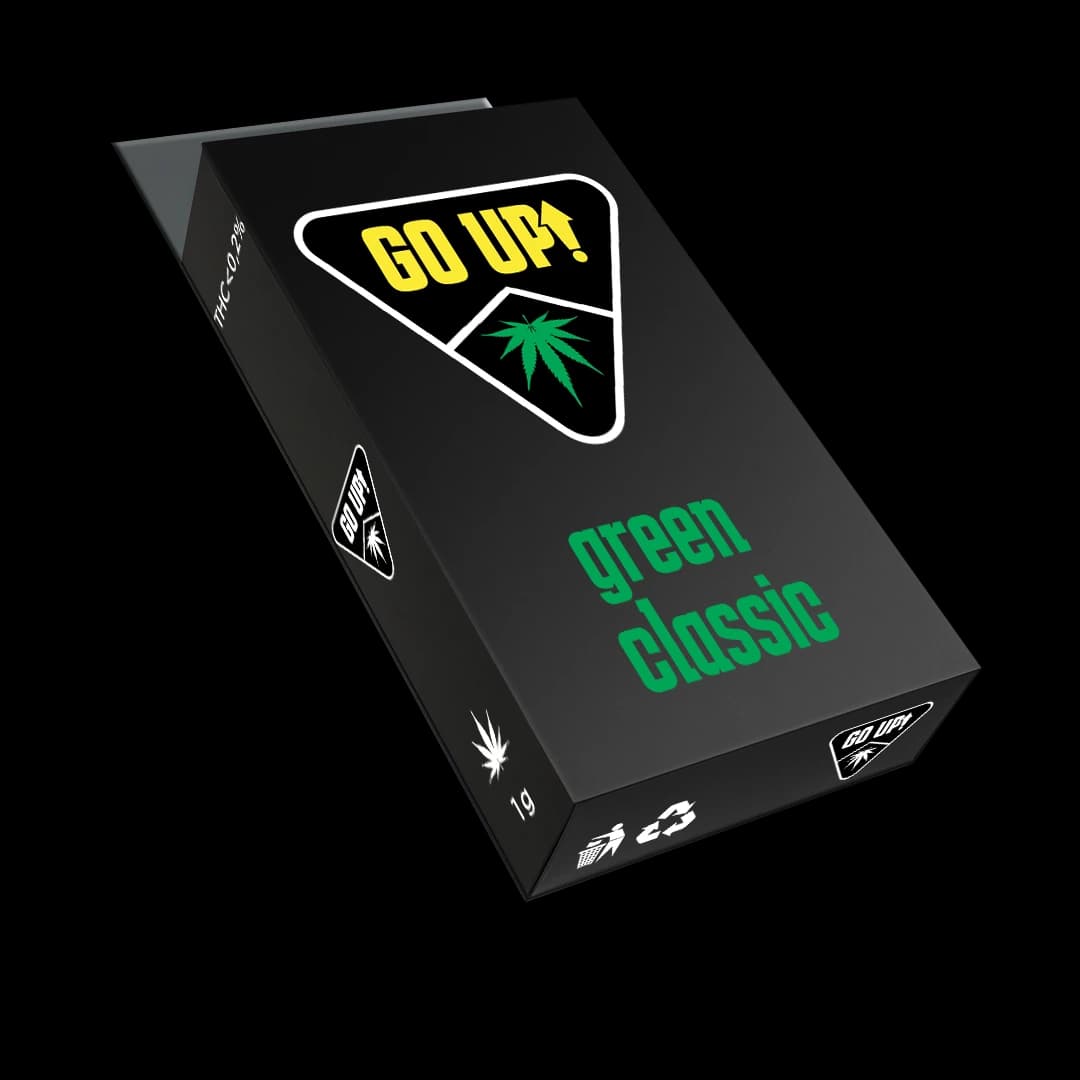 GO UP Green Classic mirisni cvijet konoplje u crnoj kutiji od 1 g