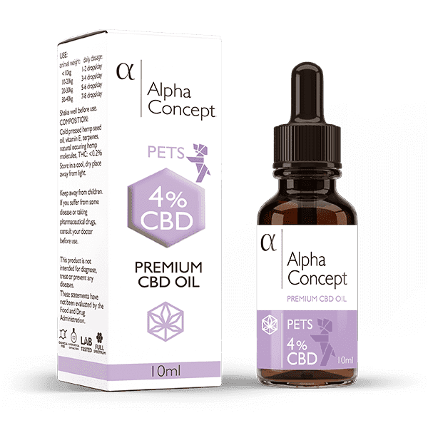 Premium CBD Kapi za ljubimce 4% — 10ml