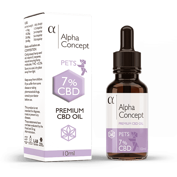 Premium CBD Kapi za ljubimce 7% — 10ml