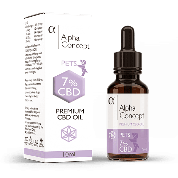 Alpha Concept Premium CBD Kapi za ljubimce 7%, 10ml